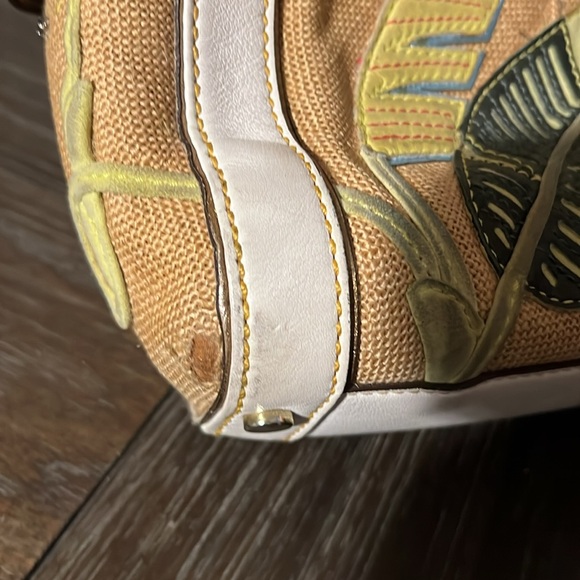 Authentic Vintage COACH Ladybug Motif Boxy Straw Tote Bag, Limited Edition -2004 - Picture 10 of 16